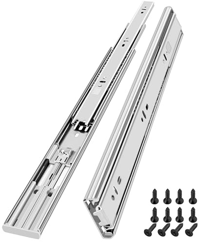 HLC 300 mm mjuka stängbara lådlöpare, skåp lådor, kraftiga 45 kg lastkapacitet, full förlängningskullager självstängande glidplattor för köksskåp, sängställ, sidomontering (1 par, 2 st