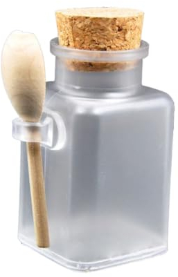 Mipcase 6pièces Bouteille Plastique Pour Sel De Bain Contenants Rechargeables Pour Poudres Alimentaires Et Masques Flacons Avec Bouchon Liège Style Aléatoire