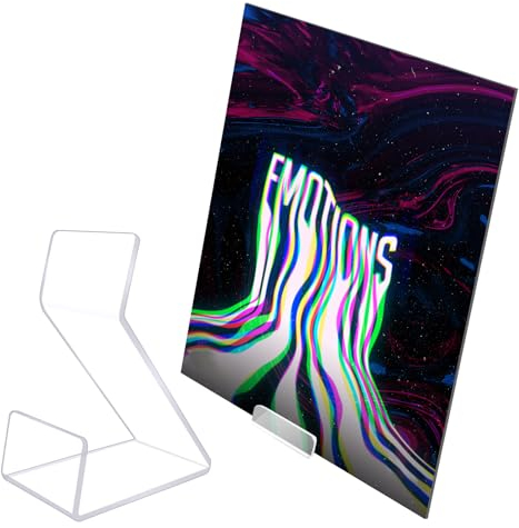 AIHSUMC Schallplattenregal, 3 Stück LP Aufsteller, Vinyl Display aus Acryl, Schallplatten Ständer, Schallplatten Zubehör und Vinyl Regal, Record Halter für Platten und Fotos, Desktop-Dekoration