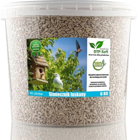 Graines de tournesol pelées - Nourriture pour oiseaux sauvages - Tournesols dans un seau (6 kg)