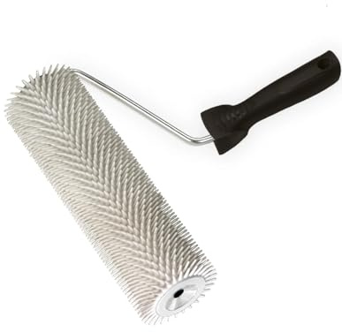 Rodillo Desaireador de Puas | Evita la formación de BURBUJAS en la aplicación de RESINAS EPOXI | Rodillo de 25 cm