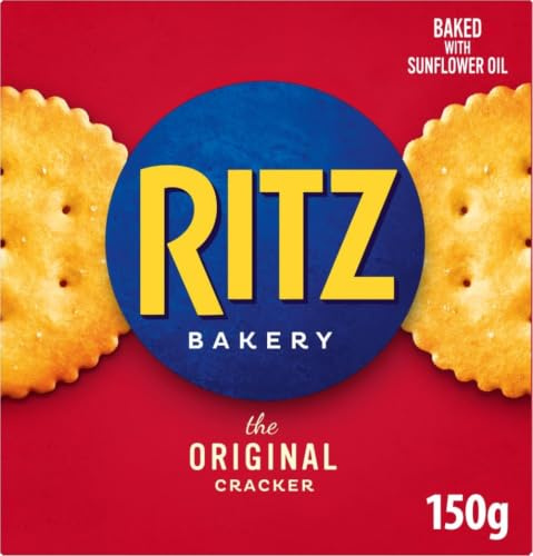 Ritz Original Crackers, Classic Savoury Biscuits, 150 g (1-Pack) | Vegetarian Friendly, Buttery & Crispy Texture, Mouth-Watering Snack for Any Occasion