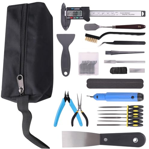 Sovol Kit D'outils 3D pour Imprimante 36 Pièces, Kit de Nettoyage et de Retrait d'impression 3D, Outil D'ébavurage, Ensemble de Couteaux Artistiques pour la Finition et Modèles 3D
