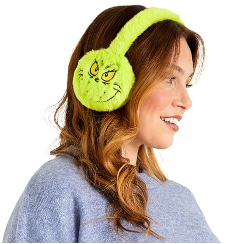The Grinch Ohrenwärmer Mädchen, Verstellbar Kuschelige Ohrenschützer, Warme Winteraccessoires, Wichtelgeschenk für Kinder