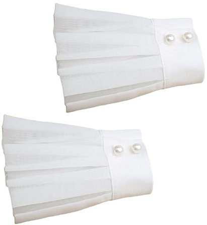LIFKOME 2paia Polsini Staccabili Organza Per Abbigliamento Accessorio Decorativo Per Speciali Come e Halloween e Versatile
