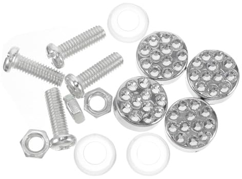 CHILDWEET 1set Fissaggio Per Targhe Auto Con Viti e Clip Metalliche Accessori Per Montaggio Targa Facile Installazione e Design Elegante Resistente e Sicuro