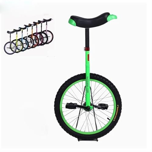 Monocycles For Enfants/adultes, Roues Antidérapantes De 12 À 20 Pouces, Selle Réglable, Vélo D'entraînement À Une Roue, Adapté Aux Amateurs De Vélo D'une Hauteur De 95 Cm À 175 Cm(Green,18in)