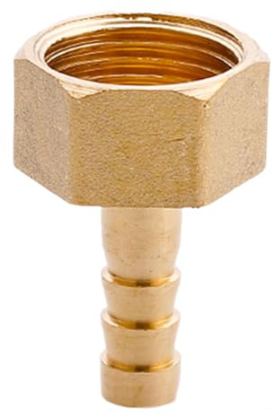 MOUMOUTEN Mässing 1,27 cm slanghullingbeslag, hongänga metallsplitsare mender hulling skarvmaskin slangmontering adapterkontakt för luftvattenolja (8 mm tjock)