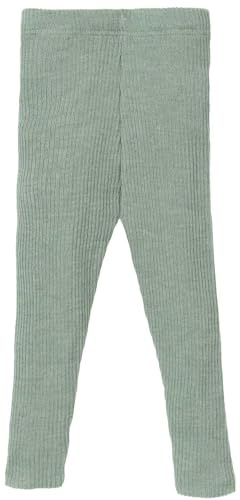 Disana Leggings-Light, leggings leggeri a maglia per la primavera e l'estate, 100% lana merino biologica GOTS, IVN Best | Unisex | Made in Germany, giada, 62/68 cm