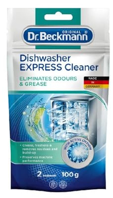 Nettoyant express pour lave-vaisselle Dr. Beckmann - Nettoie et rafraîchit - Élimine les odeurs et la graisse pour une durée de vie prolongée - 100 g pour 2 lavages