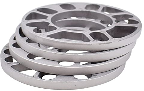 Distanziali Ruote Auto universale in lega di alluminio 4pcs 3mm 5mm 8mm 10mm ruota ruota spaziatori spessori set accessori for auto esterno(10mm)