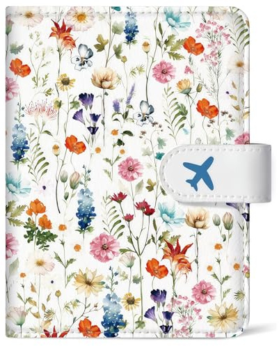 AstraGlam Copertura per Passaporto per Accessori da Viaggio, Custodia in Pelle con Blocco RFID e Chiusura Magnetica, Portapassaporto Custodia da Viaggio, Porta Passaporto Estetico e Carino per Donne