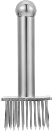 Alipis Attendrisseur De Viande Aiguille en INOX Grand Format, Outil Pratique pour Attendrir Steak, Poignée Antidérapante, Ustensile La Cuisine Maison, Usage Domestique
