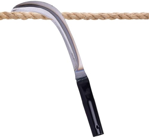 hozs de acero al manganeso - hozs afilada de 32 cm, hozss para malas hierbas - Guadaña versátil y manejable | de doble cara, afilada y que ahorra esfuerzo, ideal para jardín, campo, plantas de plátano
