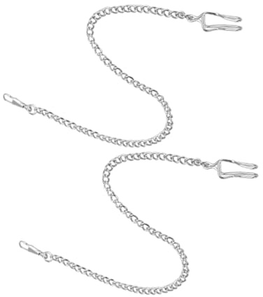 Toyvian Verstellbare Taschenuhrketten mit Verschleißfestem Material aus Legierung 2 Stück Ersatz in Silber für Elegante Kleidung und Handtaschen