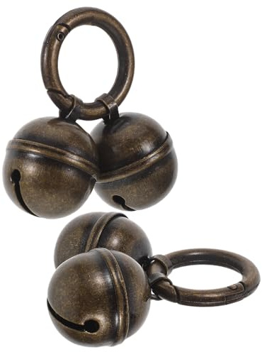 Levemolo 2stücke Messing Glöckchen für Hundehalsbänder Anhänger für Katzenhalsbänder Kleines Glöckchen für Haustierhalsbänder Dekoration für Haustierhalsbänder Zubehör für Hundehalsbänder
