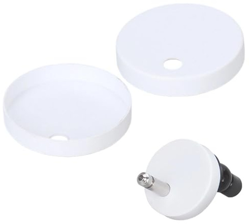 Toilet Seat Hinge Covers, 45mm Dia Plastic Caps, Easy Snap-On Installation for a Clean Look, Rust-Proof Decorative Lids for Toilet Base and Pan Screws (2-Pack)