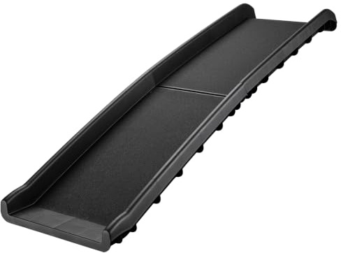 Wiltec Rampa para Perros 155 x 40 cm hasta 90 kg, Plegable, Antideslizante con nódulos, rampa de Acceso para Coche, SUV y Pick-up, Ayuda de Entrada de PP