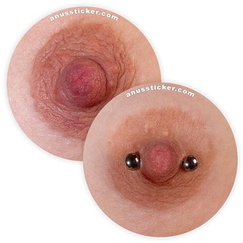 Anussticker® „JGA Edition“ [Lustige Nippel Aufkleber – Männer & Frauen] – Gag-Sticker für Junggesellenabschied, Party, Festival, Karneval – glänzend, Ø 5 cm (100 Stück)