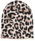 Zwillingsherz Slouch-Beanie-Mütze mit Baumwolle - Hochwertige Strickmütze mit Leo Design für Damen Mädchen Jungen 2020 - Hat - One Size - Frühjahr Sommer Herbst und Winter - beige