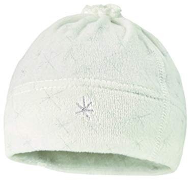 maximo Unisex Nicki-Babymütze weiß Sterne, Gr. 39 (39)