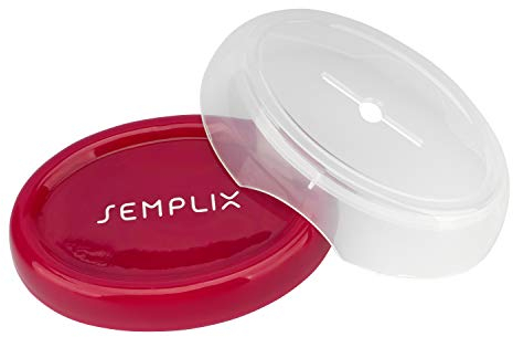 SEMPLIX Magnet-Nadelkissen mit Glaskopf-Stecknadeln bunt 0,60 x 0,30mm (im Lieferumfang enthalten) (Beere)