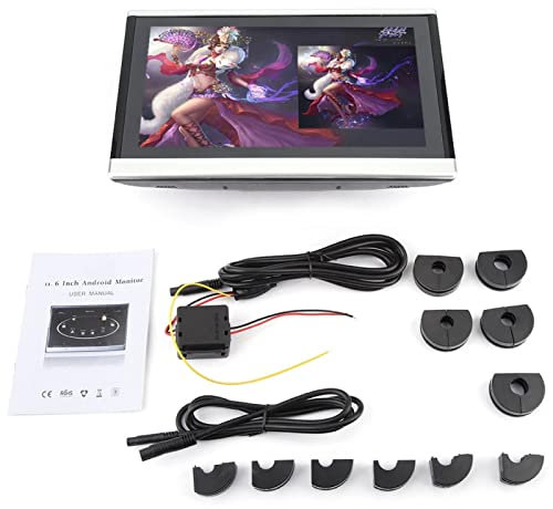 DVD de Voiture, Lecteur DVD de Voiture, 10,1 Pouces HD Appui-tête de Voiture Lecteur DVD Portable Moniteur d'oreiller numérique Noir Argent