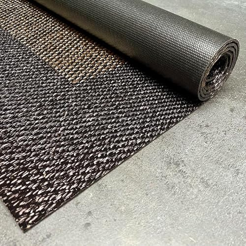 STORESDECO Vinyl Teppich pflegeleicht rutschfest, Küchenläufer & Läufer für Flur, Wohnzimmer und Esszimmer, In & Outdoor Teppich wetterfest, Premium Qualität Größe: 60 x 90 cm, Farbe: Schwarz Bronze