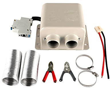Surakey Auto Heizlüfter 24V 800W Windschutzscheiben Demister Defroster Auto Heizung mit Luftreinigung 2 In 1 Heizung/Kühlung Tragbare Autoheizung Auto Innenraumheizung