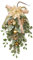 50 cm grande corona de Navidad decoraciones para puerta principal con bayas doradas de flores de Navidad y arco corona de lágrima artificial para ventana chimenea pared decoración del hogar