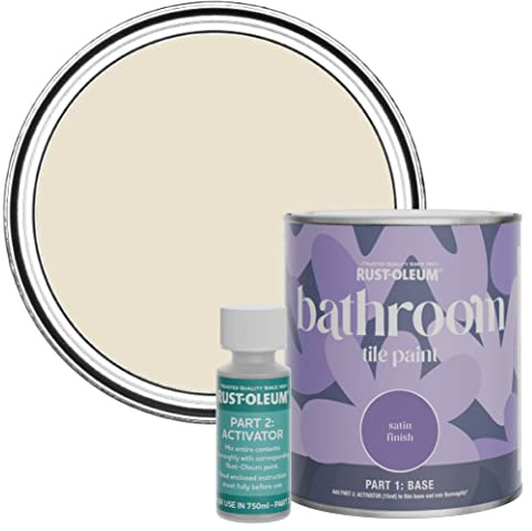 Rust-Oleum wasserbeständiger Fliesenlack für das Badezimmer in seidenglänzendem Finish - Longsands Strand 750ml