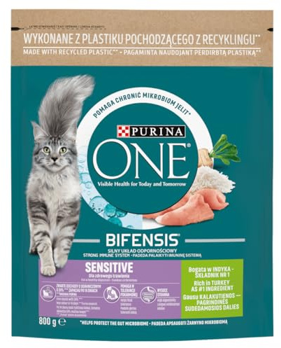 Katzen-Trockenfutter Pute und Vollkornfutter PURINA ONE Sensitive 800g