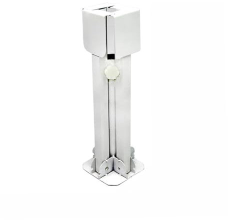 BESPORTBLE Portable Foldable Iron Umbrella Base Adjustable Screw Outdoor Parasol Stand for Garden Beach Fits 2-32cm Umbrella Poles White Holder