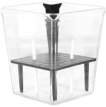 Vaso trasparente autoirrigante | Vasi autoirriganti | Vasi per piante autoirriganti, vasi da fiori con fori di ventilazione per orchidee, vaniglia, , vasi decorativi per la casa con fori di