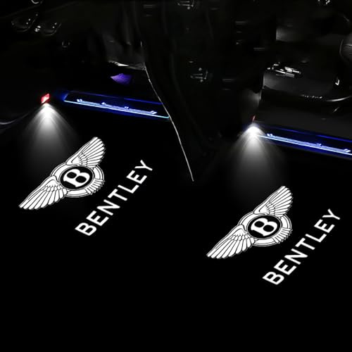 WSXCDE Car Door Welcome Light, for Bentley Continental GT (2004 Later) Car Door Projector Lights Car Welcome Light Car Doors Decoration Light Car Accessories,2pcs
