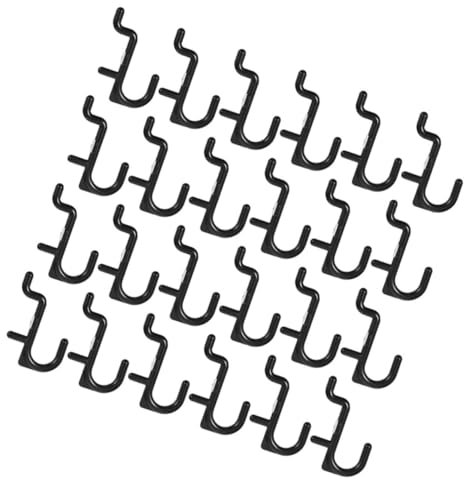 JECOMPRIS 80 Pezzi Gancio Pioli Del Pannello Appendi Chiavi Accessori Per Organizer Per Peg Board Ganci Per Pannelli Forati Gancio Per Pannello Black Plastica