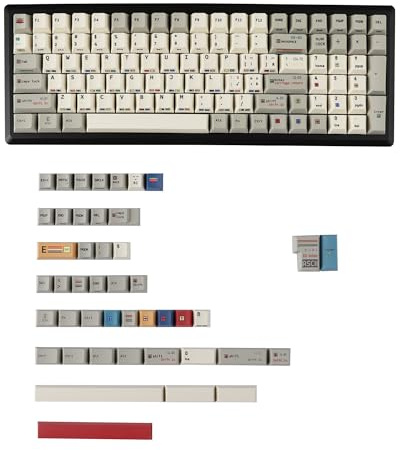 YMDK Retro Personality Keycap C64 R3 Side Print 147 Keys Full Set PBT Dye Sublimation Cherry Profile for Mechanical Keyboard