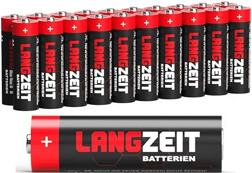 Langzeit Batterien AA 20 Stück Premium Mignon LR6 Alkaline Batterie 1,5V