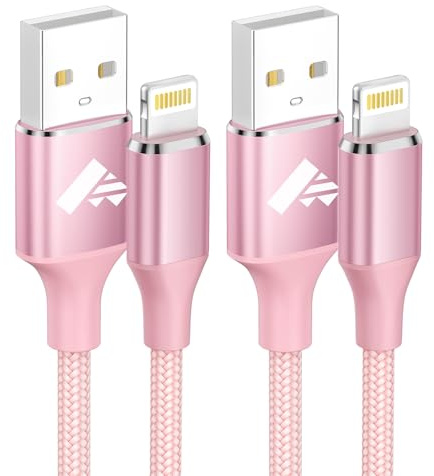 Cavo iPhone, 2m+1m/ 2 Pezzi Ricarica Filo Caricatore iPhone Carica Rapida Certificato MFi Lungo Cavo Lightning USB Caricabatterie Cavetto per iPhone 11 12 13 14 Pro Max Plus Mini XS XR X 8 7 6 SE iPad