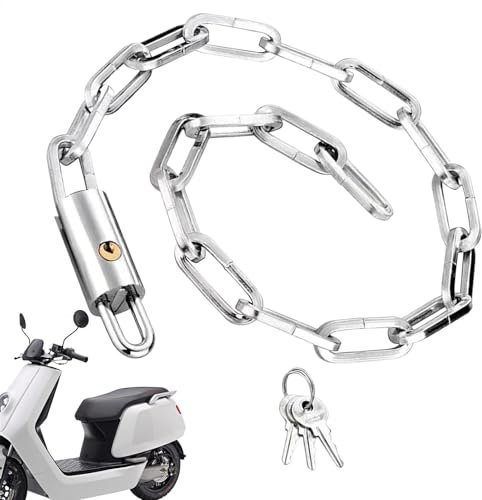Nevalerra Robustes Fahrradschloss – Robustes Fahrradschloss mit Diebstahlschutz, Stahl-Fahrrad-Diebstahlschutz-Kettenschloss mit Schlüsseln | Extra lange Sicherheitskette, dickes, robustes Fahrradzube