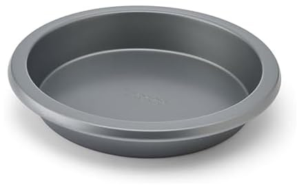 KitchenAid Nonstick Swiss Engineered Aluminized Steel Round Cake Pan, Dishwasher Safe, Contour Silver, 10 Inch