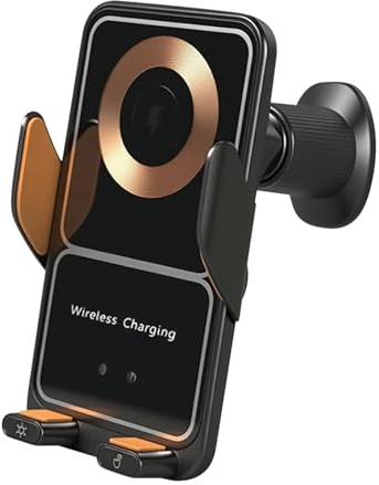 Yplkm Soporte Cargador Móvil para Coche - Soporte Giratorio 360 Grados para Teléfono En Coche | Carga Rápida 15W Antivibración con Detección Automática,Base para Salida De Aire Vehículo Automóvil