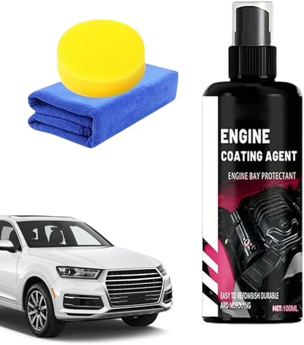 Eoixuqba Limpiador Y Desengrasante Spray Para Motor | 100 ml Limpiador de Motor de Alta Resistencia - Accesorios Limpieza Automóvil Para Lavado Máquinas | Moto Hogar Automóvil