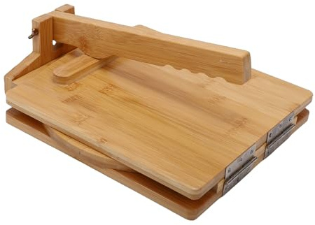 Sorandy Prensa de Tortillas de Madera, Máquina Giratoria para Tortillas de Maíz de Alta Resistencia, Herramienta Prensadora de Masa Portátil de Madera Pequeña para Cocina con