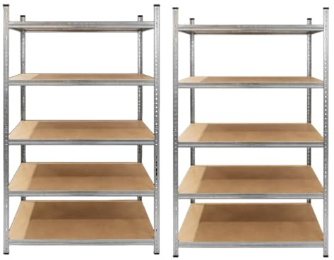 Pro&Basics 2er Pack Schwerlastregal 200x100x60cm Metallregal 100KG Fachlast