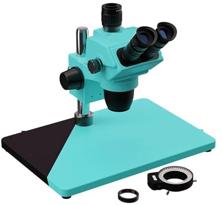 HD Trinocular Stereo Microscope Nine-speed Zoom Lock Key, Eyepiece Adjustable，Multi-layer Lens Dust Structure Biological Educational