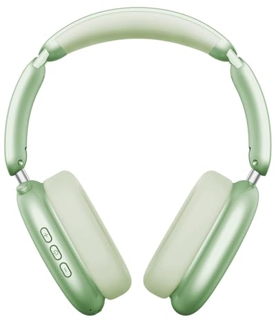 Wentronic Y02 Casque antibruit actif, 60 heures, 5 modes de musique EQ, audio haute résolution, basses profondes, casque supra-auriculaire pliable sans fil, Bluetooth 5.4, coussinets en cuir respirant