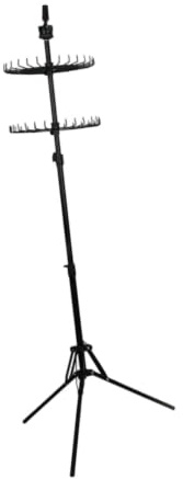 Fenteer Support à tresser sur pied multifonctionnel à double couche pour usage domestique professionnel, noir, réglable, pour extensions cheveux, Tête de Modèle