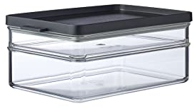 Mepal - Frühstücks-Kühlschrankbehälter Duo Omnia - 2-lagige Frischhaltedosen - Aufbewahrungsbox für Aufschnitt & Käse - Küchenaufbewahrung & Organisation - 500 ml & 1200 ml - Black