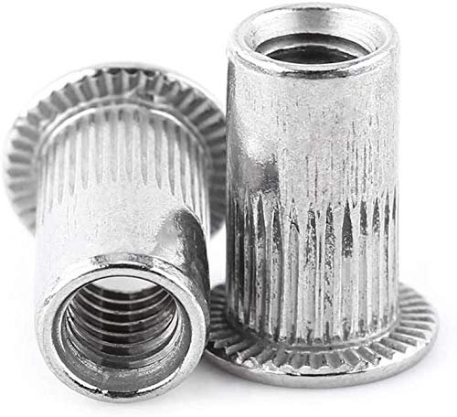 20pcs Dado per rivetti ciechi filettati a testa piatta con inserto per dadi (M5)